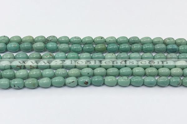 CNT565 15.5 inches 6*8mm teardrop turquoise gemstone beads