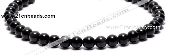 COB01 15 inches 6mm round black obsidian gemstone beads wholesale