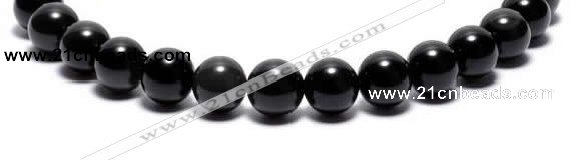 COB03 16 inches 10mm  round black obsidian gemstone beads wholesale