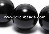 COB06 16 inches 16mm round black obsidian gemstone beads wholesale