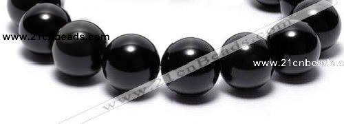 COB06 16 inches 16mm round black obsidian gemstone beads wholesale