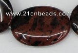 COB102 15.5 inches 30*40mm oval mahogany obsidian beads