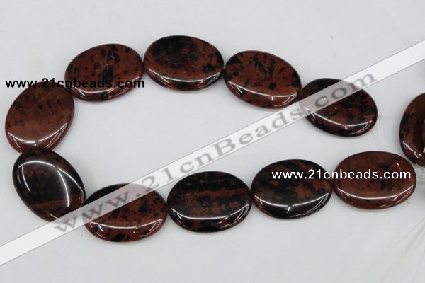 COB102 15.5 inches 30*40mm oval mahogany obsidian beads