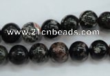 COB170 15.5 inches 10mm round snowflake obsidian beads