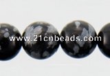 COB22 15 inches 6mm round snowflake obsidian gemstone beads wholesale