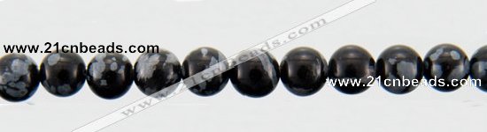 COB22 15 inches 6mm round snowflake obsidian gemstone beads wholesale