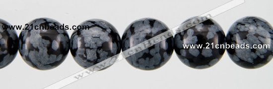 COB25 15 inches 12mm round snowflake obsidian gemstone beads wholesale