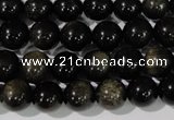 COB254 15.5 inches 10mm round golden obsidian beads wholesale