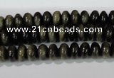 COB260 15.5 inches 5*8mm rondelle golden obsidian beads wholesale