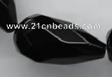 COB385 15.5 inches 18*35mm faceted teardrop black obsidian beads