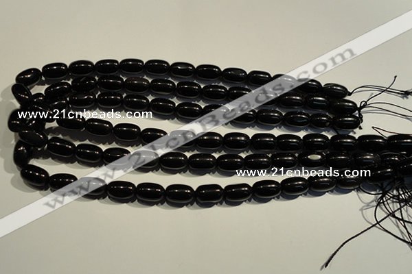 COB461 15.5 inches 8*12mm drum black obsidian beads wholesale