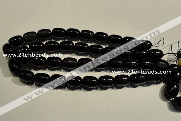 COB463 15.5 inches 12*16mm drum black obsidian beads wholesale