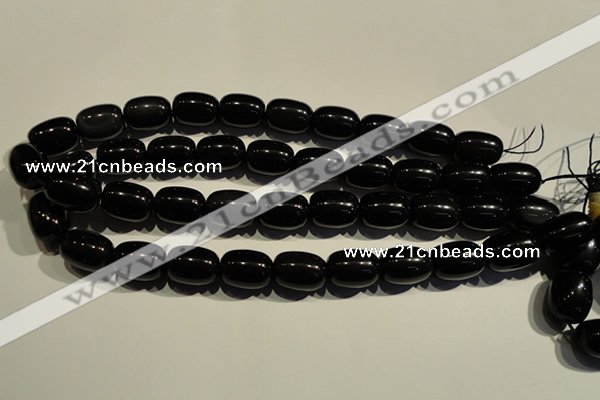 COB464 15.5 inches 13*18mm drum black obsidian beads wholesale