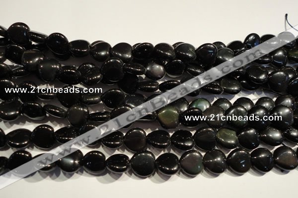 COB468 15.5 inches 12*12mm heart black obsidian beads wholesale