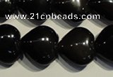 COB470 15.5 inches 16*16mm heart black obsidian beads wholesale