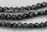 COB51 15.5 inches 6mm round Chinese snowflake obsidian beads