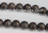 COB553 15.5 inches 10mm round red snowflake obsidian beads wholesale