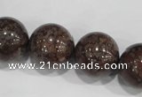 COB557 15.5 inches 18mm round red snowflake obsidian beads wholesale