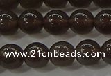 COB600 15.5 inches 6mm round ice black obsidian beads wholesale