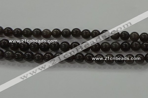 COB601 15.5 inches 8mm round ice black obsidian beads wholesale