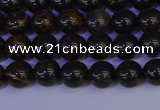 COB650 15.5 inches 4mm round gold black obsidian beads wholesale