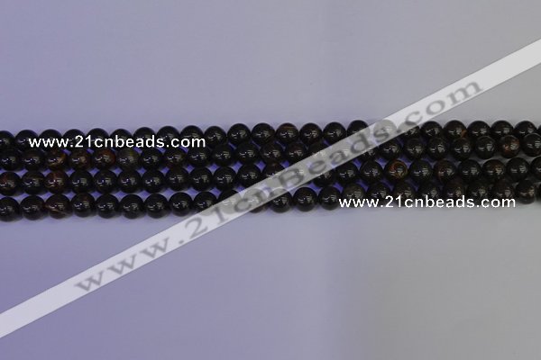 COB650 15.5 inches 4mm round gold black obsidian beads wholesale