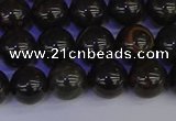 COB652 15.5 inches 8mm round gold black obsidian beads wholesale