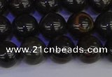 COB653 15.5 inches 10mm round gold black obsidian beads wholesale