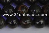 COB654 15.5 inches 12mm round gold black obsidian beads wholesale