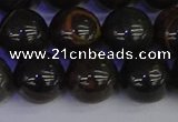 COB655 15.5 inches 14mm round gold black obsidian beads wholesale