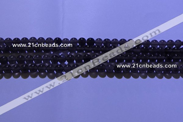 COB701 15.5 inches 6mm round ice black obsidian beads wholesale