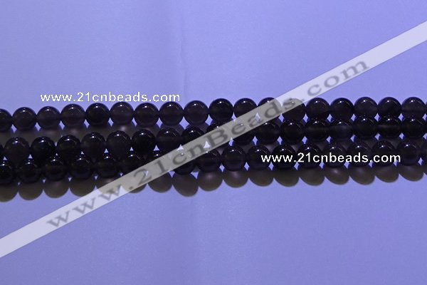 COB702 15.5 inches 8mm round ice black obsidian beads wholesale