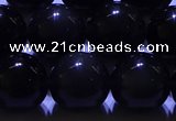 COB705 15.5 inches 14mm round ice black obsidian beads wholesale