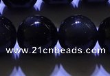 COB706 15.5 inches 16mm round ice black obsidian beads wholesale