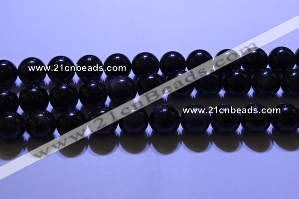 COB707 15.5 inches 18mm round ice black obsidian beads wholesale