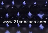 COB712 15.5 inches 8mm round ice black obsidian beads wholesale