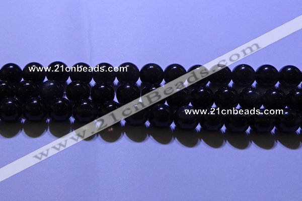 COB713 15.5 inches 10mm round ice black obsidian beads wholesale