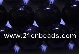 COB714 15.5 inches 12mm round ice black obsidian beads wholesale