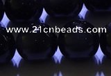 COB715 15.5 inches 14mm round ice black obsidian beads wholesale