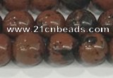 COB752 15.5 inches 8mm round mahogany obsidian beads wholesale