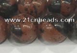 COB755 15.5 inches 14mm round mahogany obsidian beads wholesale