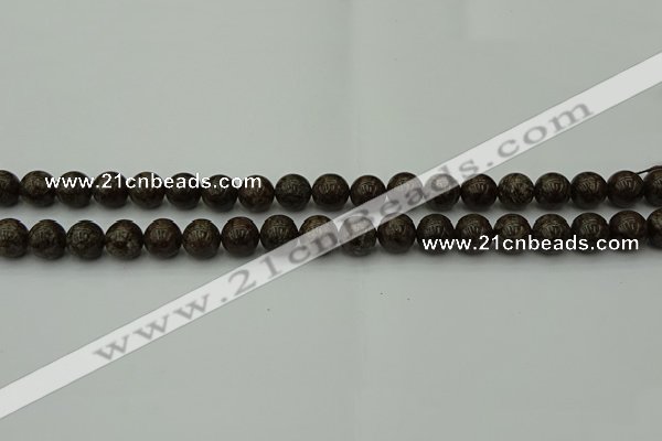 COB800 15.5 inches 4mm round red snowflake obsidian beads