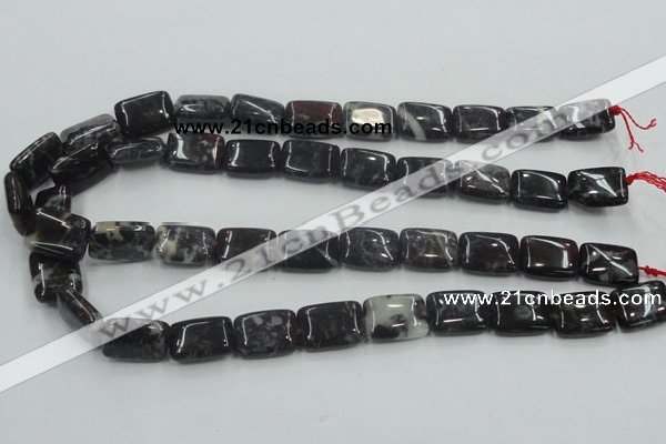 COJ05 15.5 inches 13*18mm rectangle blood jasper gemstone beads