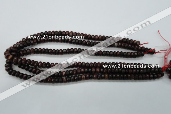 COJ10 15.5 inches 5*8mm rondelle blood jasper gemstone beads