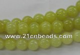 COJ103 15.5 inches 8mm round olive jade beads wholesale