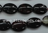 COJ18 15.5 inches 13*18mm oval blood jasper gemstone beads