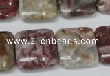 COJ216 15.5 inches 20*20mm square blood stone beads wholesale