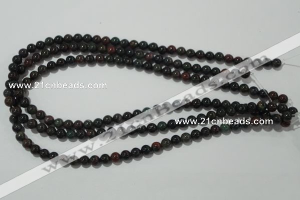 COJ301 15.5 inches 6mm round Indian bloodstone beads wholesale