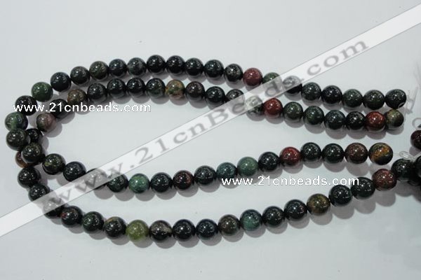 COJ303 15.5 inches 10mm round Indian bloodstone beads wholesale