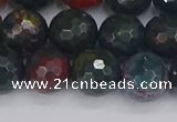 COJ313 15.5 inches 10mm faceted round Indian bloodstone beads